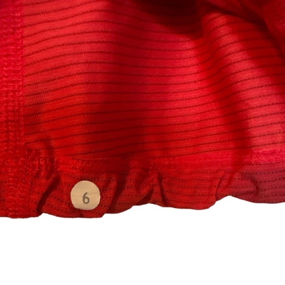 LULULEMON Orange Scoop Neck Tank Top with Cinch Hem | Size: 6 - Picture 6 of 7